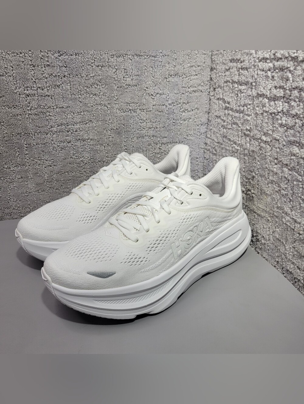 Hoka One One Bondi 9 Wide Womens Size US 8.5D White Atletic Running Sneakers - Picture 2 of 13
